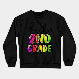 2Nd Grade Ie Dye Teacher Team Second Grade Squad Girls Boys Crewneck Sweatshirt